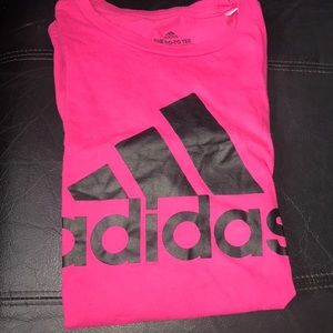 A pink adidas T-shirt